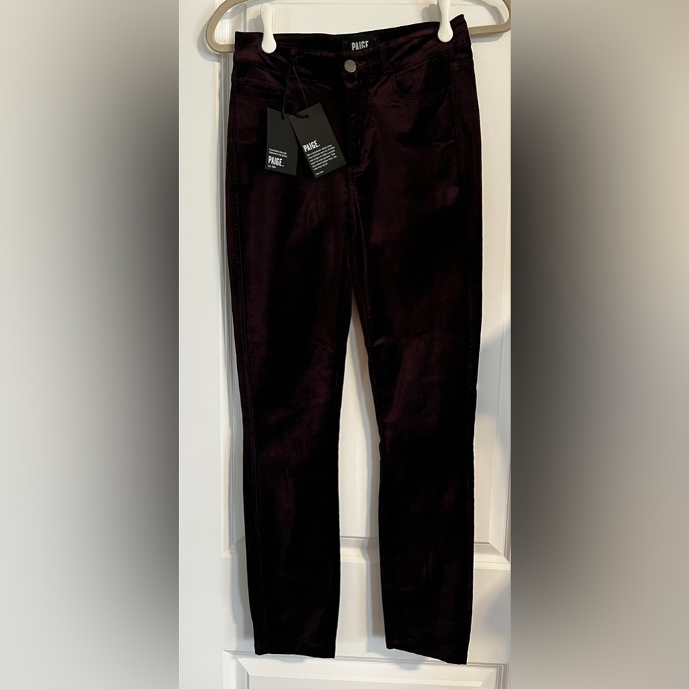 Paige Women's Hoxton Ankle Velvet Ultra Skinny Pant